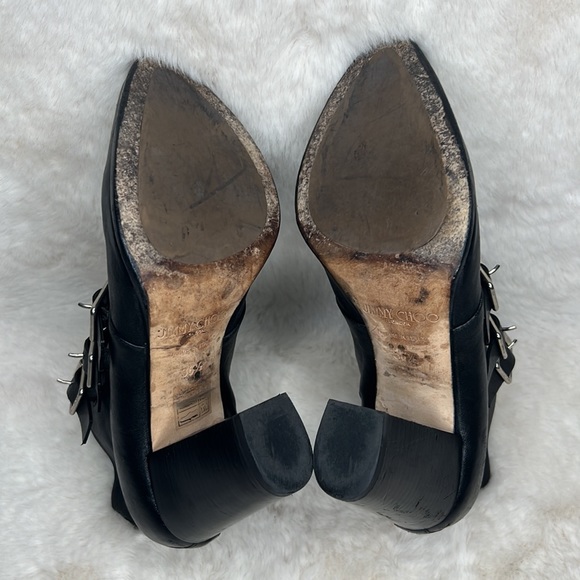 Black Jimmy Choo Strappy Boots - Picture 5 of 8